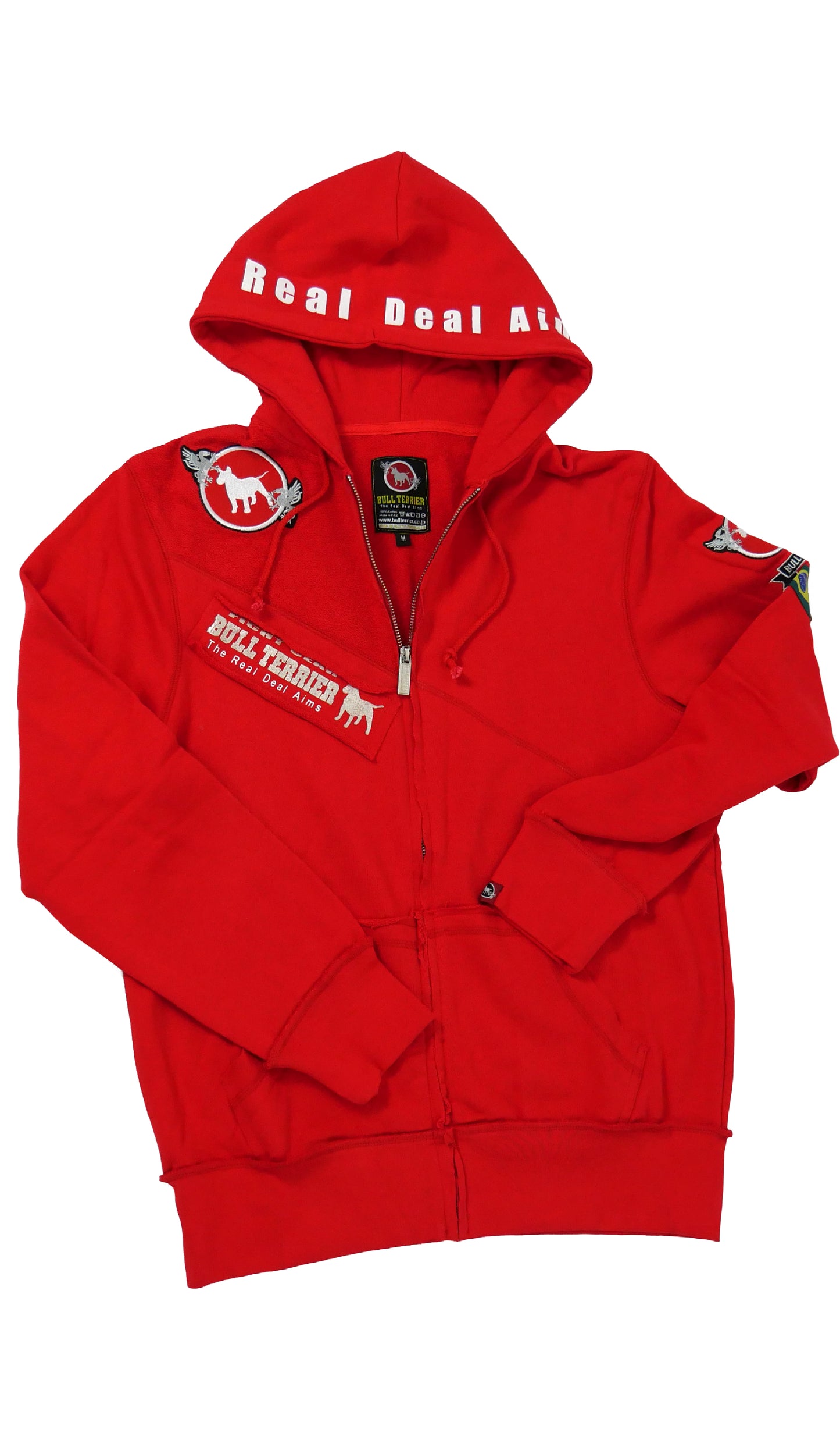HOODED ZIP TRADITIONAL RED BULLTERRIER
