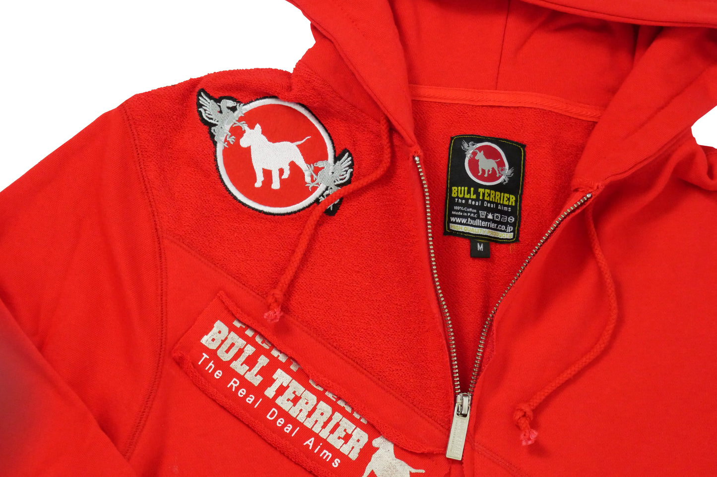 HOODED ZIP TRADITIONAL RED BULLTERRIER